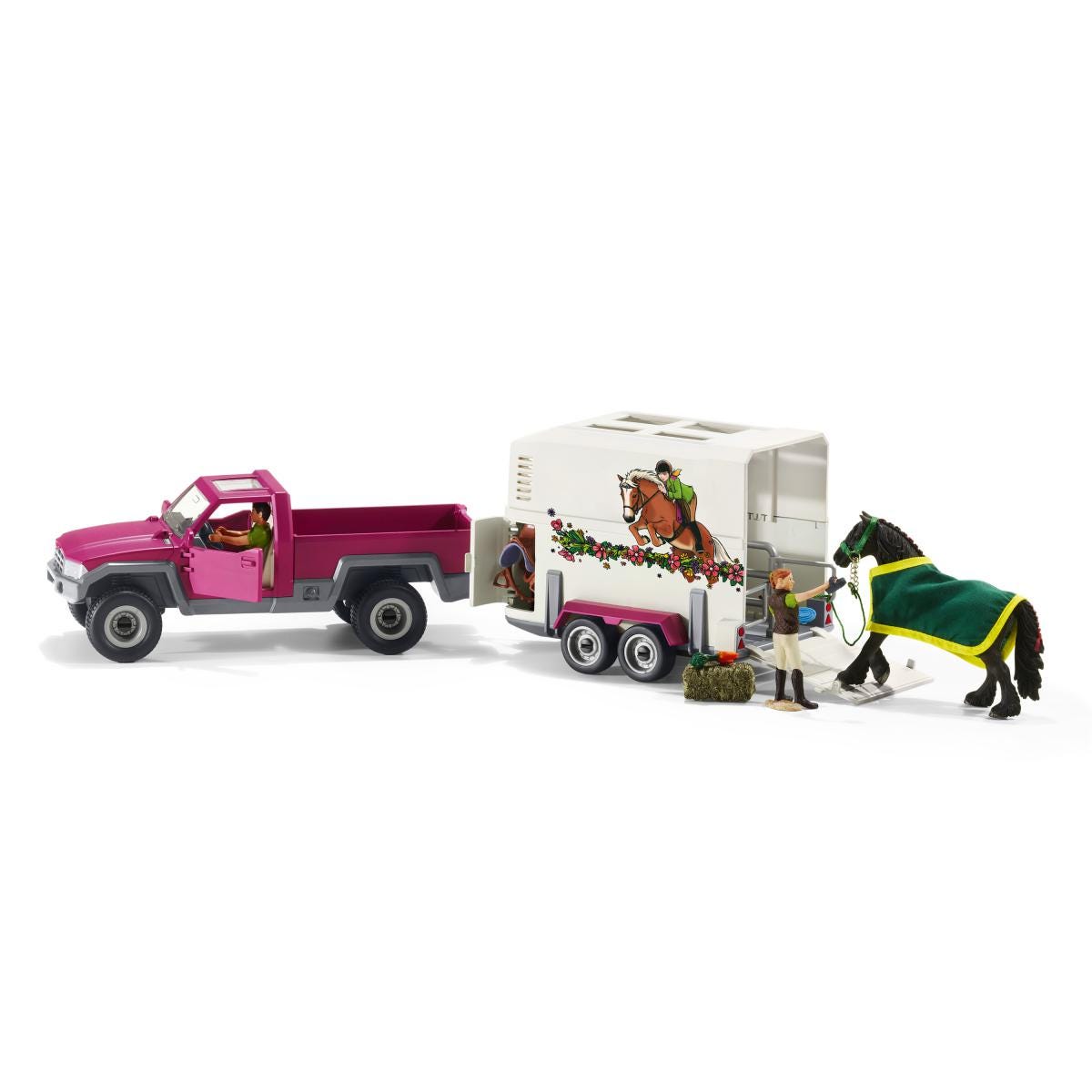 Camioneta con remolque para caballos