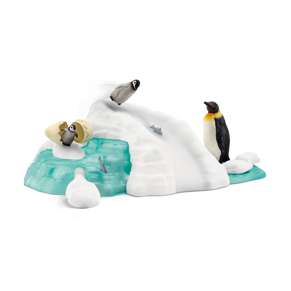 Diversión en familia de pingüinos