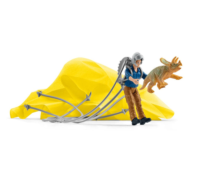 Rescate en paracaídas de dinosaurios