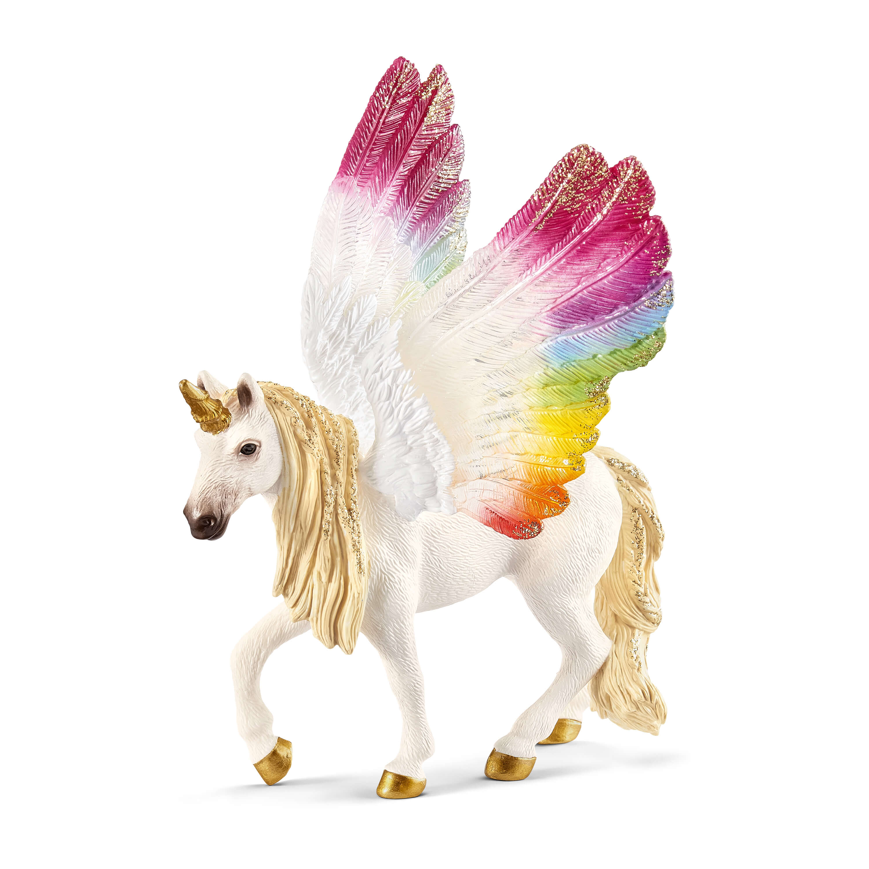 Unicornio arcoíris alado