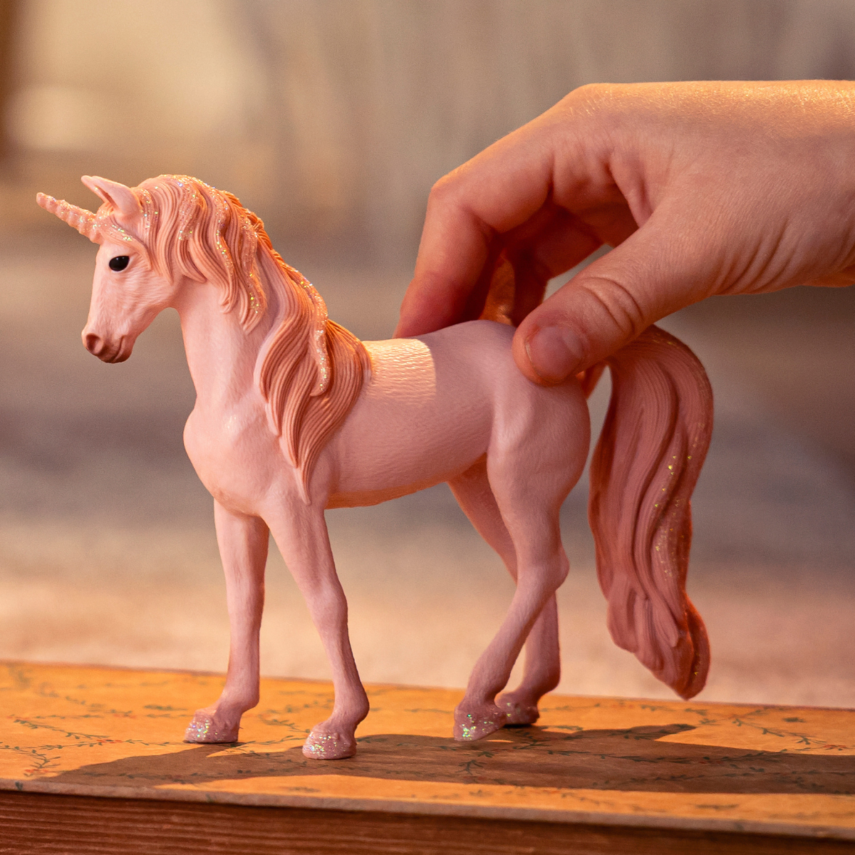Yegua unicornio melocotón